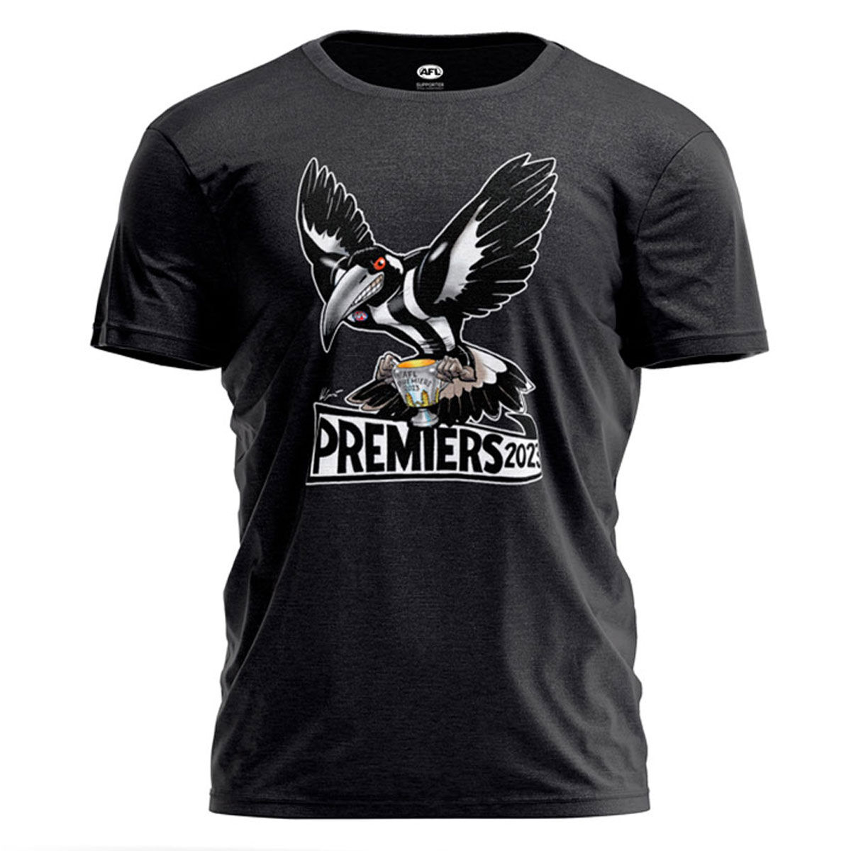Collingwood Magpies 2023 Mens Premiers Tee Black S