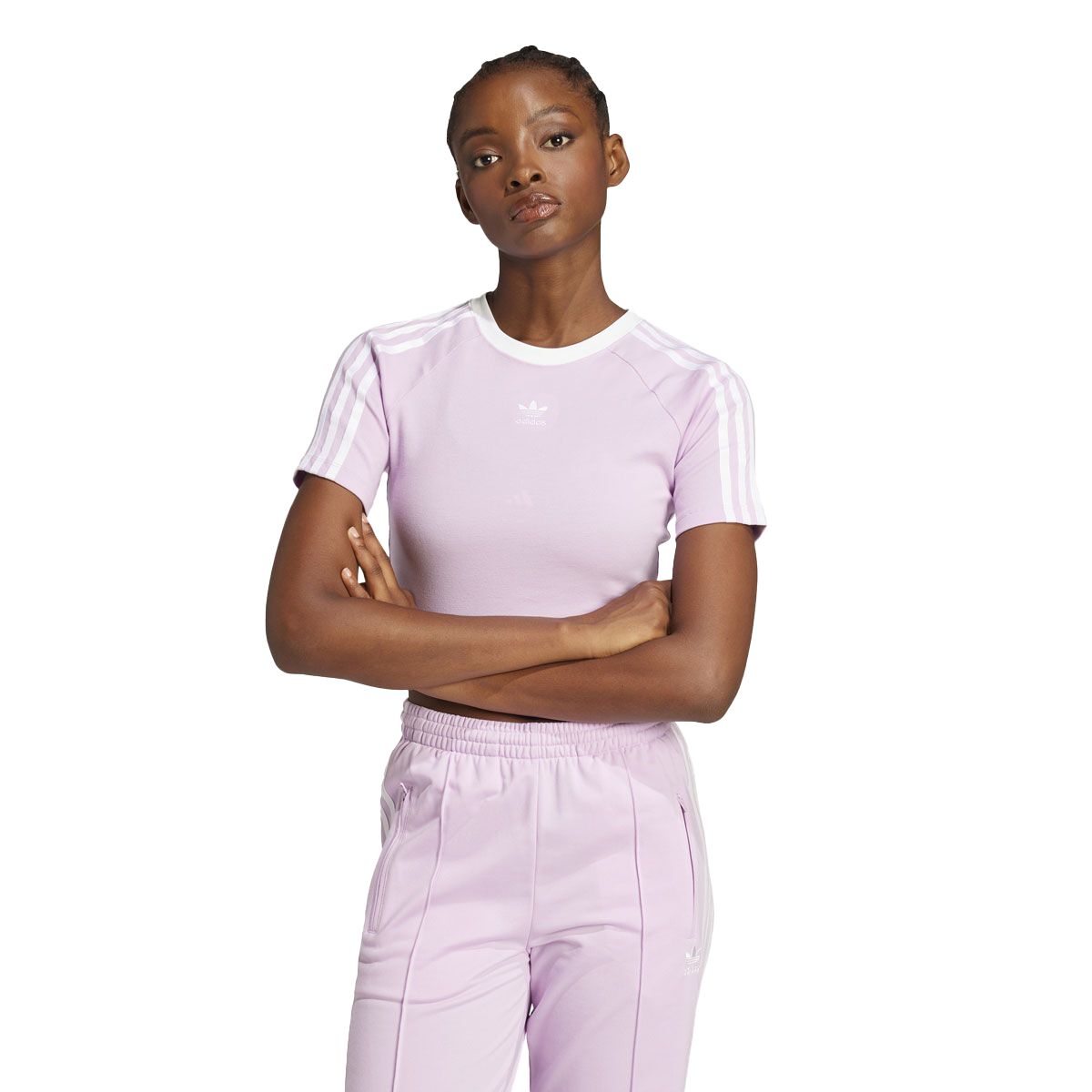 adidas Originals Womens 3 Stripes Baby Tee