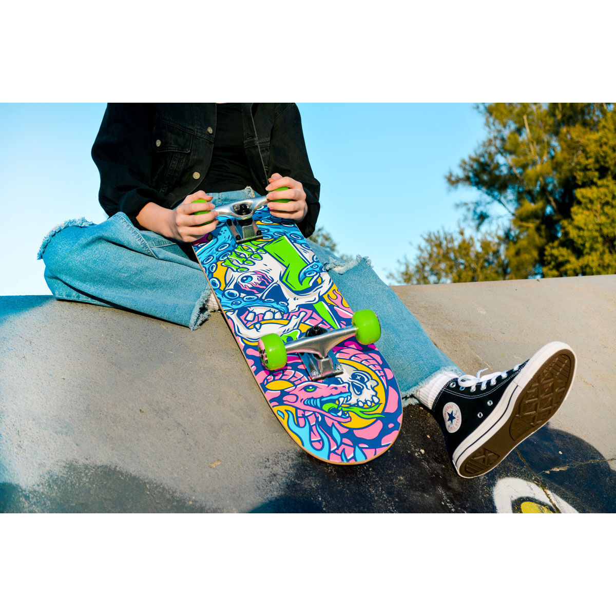 Tahwalhi Fluro Creatures Ramp Skateboard