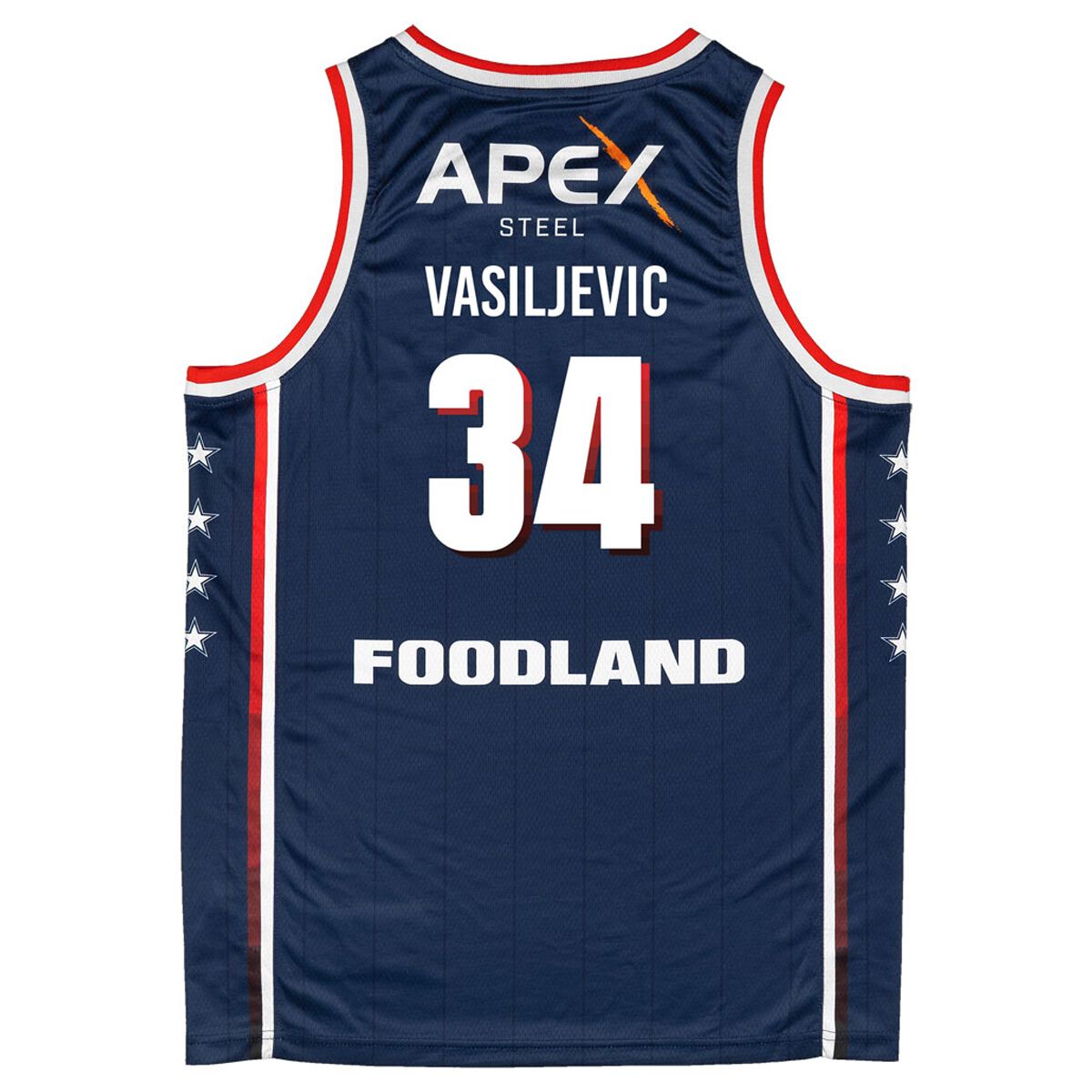 Adelaide 36ers Kids Dejan Vasiljevic 2025/26 Home Basketball Jersey