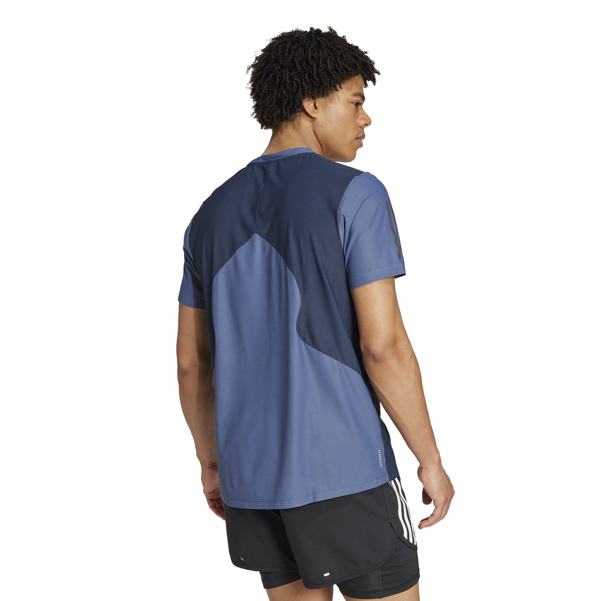 adidas Mens Own The Run Colorblock Running Tee