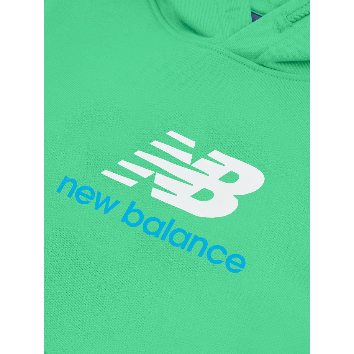 New Balance Junior French Terry Stacked Logo Pullover Hoodie