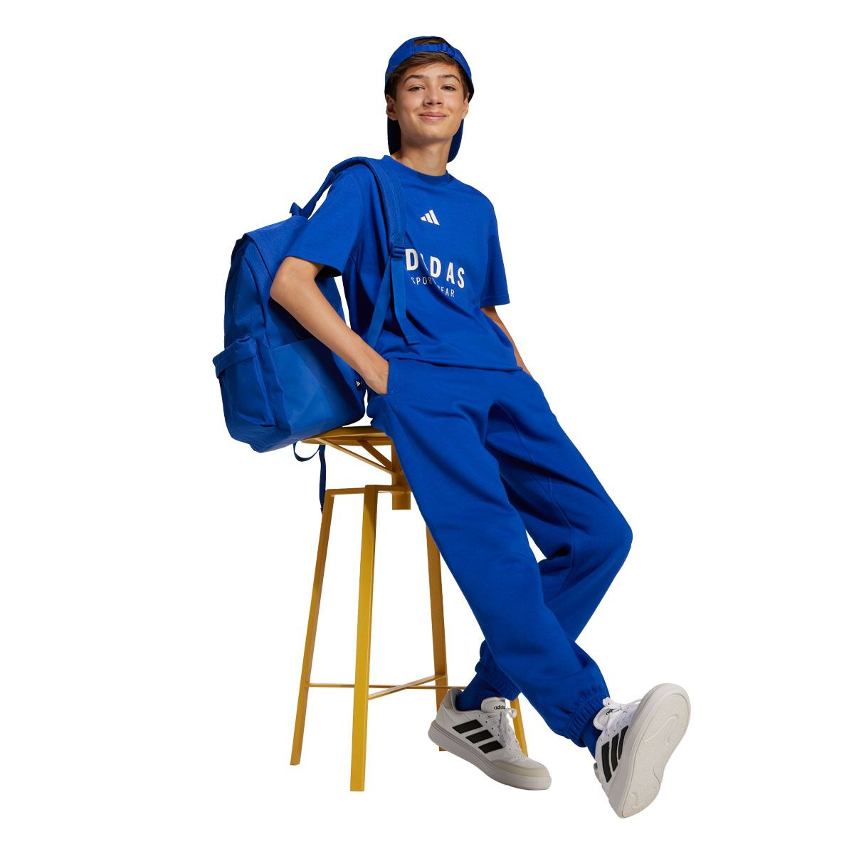 adidas Junior All Season Fleece Graphic Track Pants