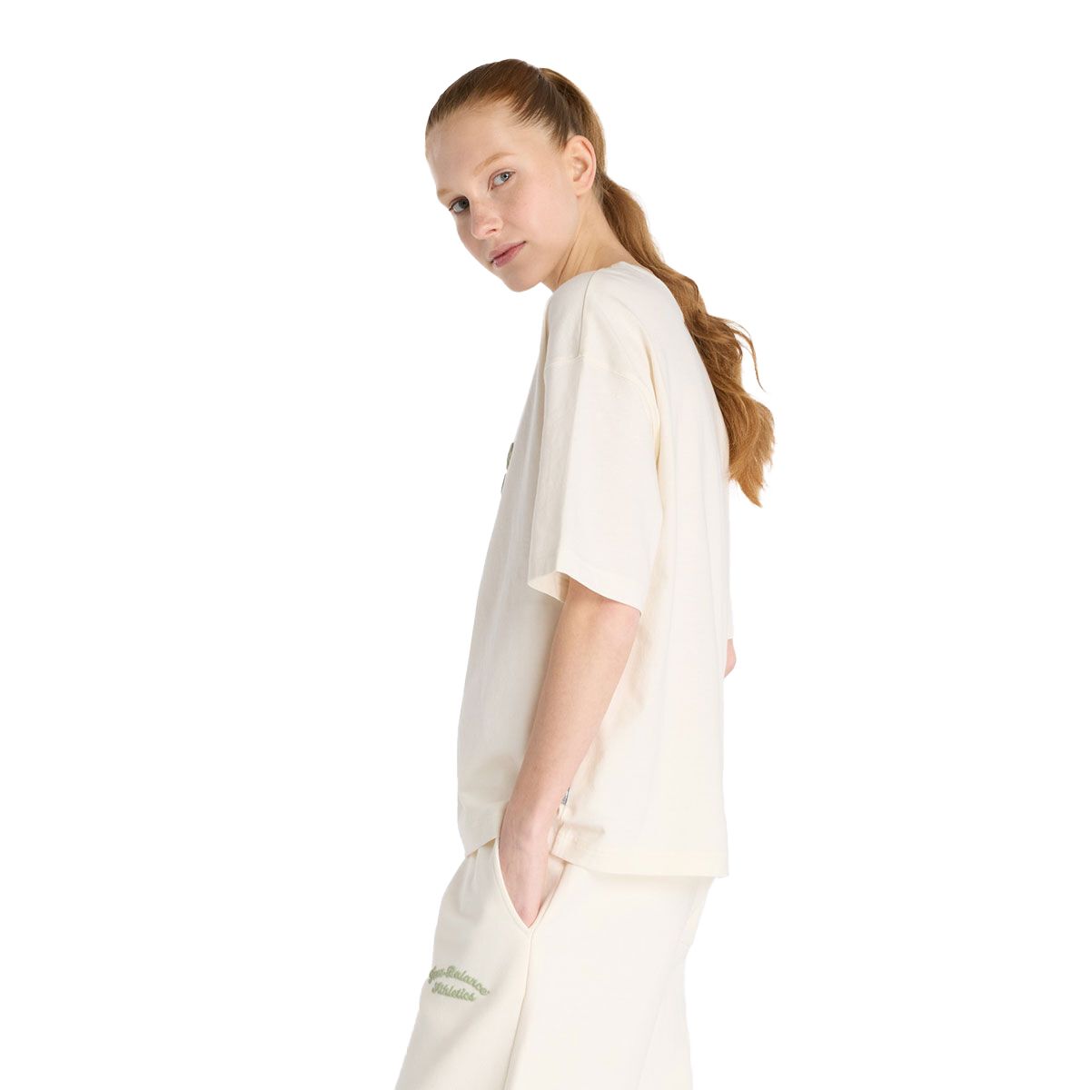 New Balance Womens Linear Heritage Oversized Tee