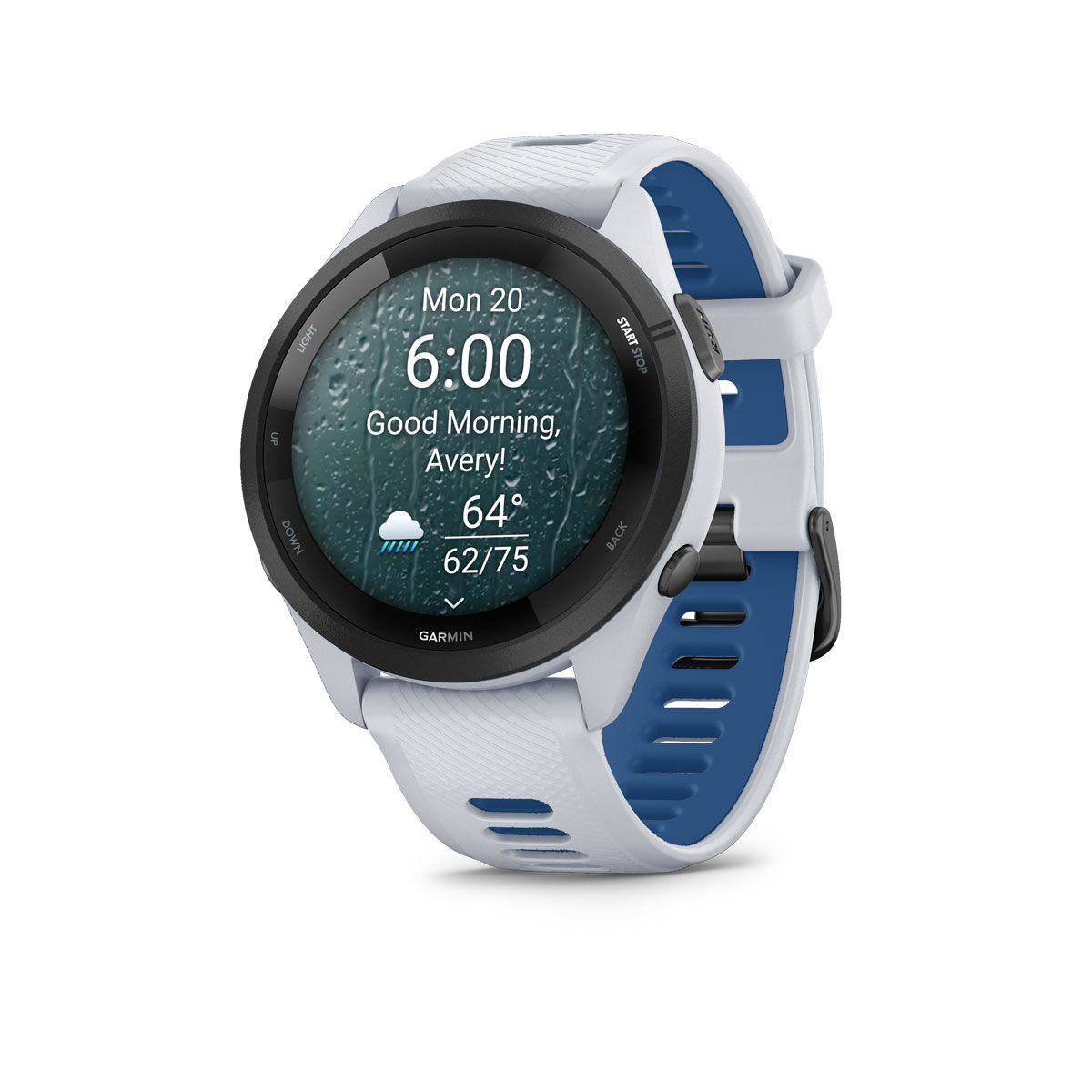Garmin Forerunner 265 Watch - Whitestone Tidal Blue