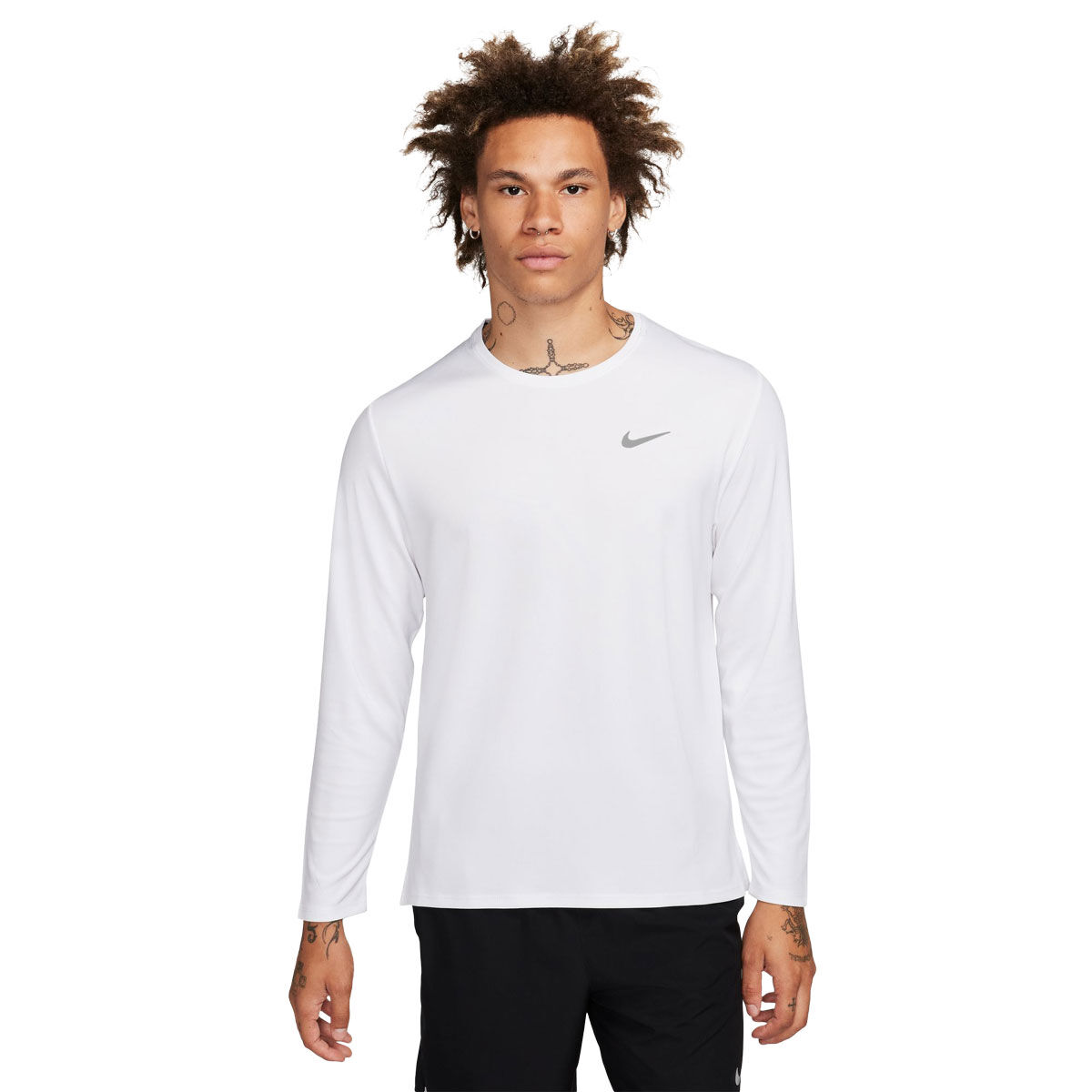 Nike Mens Miler Dri-FIT UV Long Sleeve Running Top