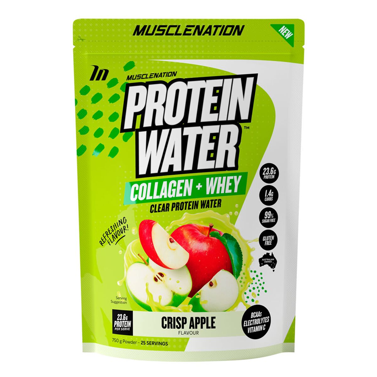 Muscle Nation Protein Water Crisp Apple