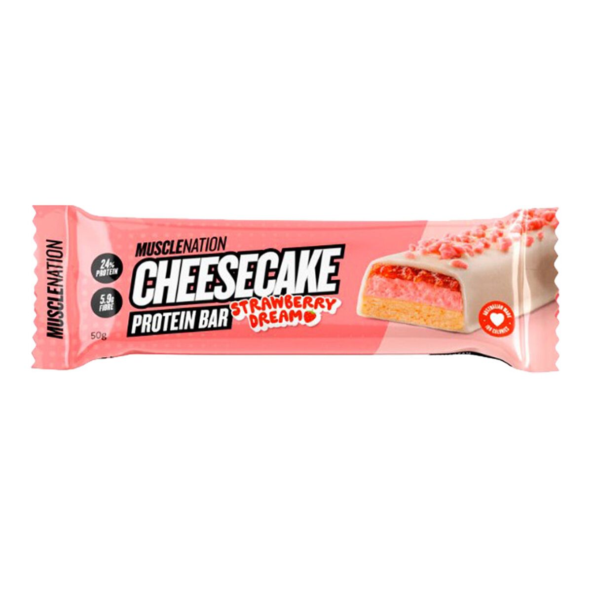 Muscle Nation Cheesecake Protein Bars - Strawberry