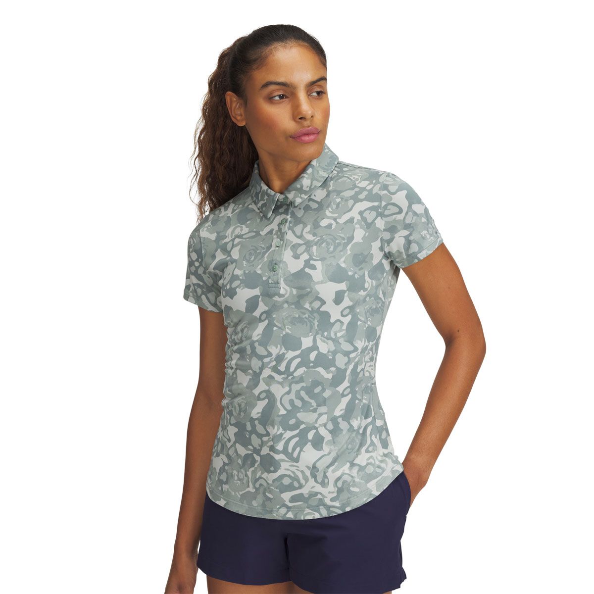Under Armour Womens Playoff 3.0 Printed Golf Polo