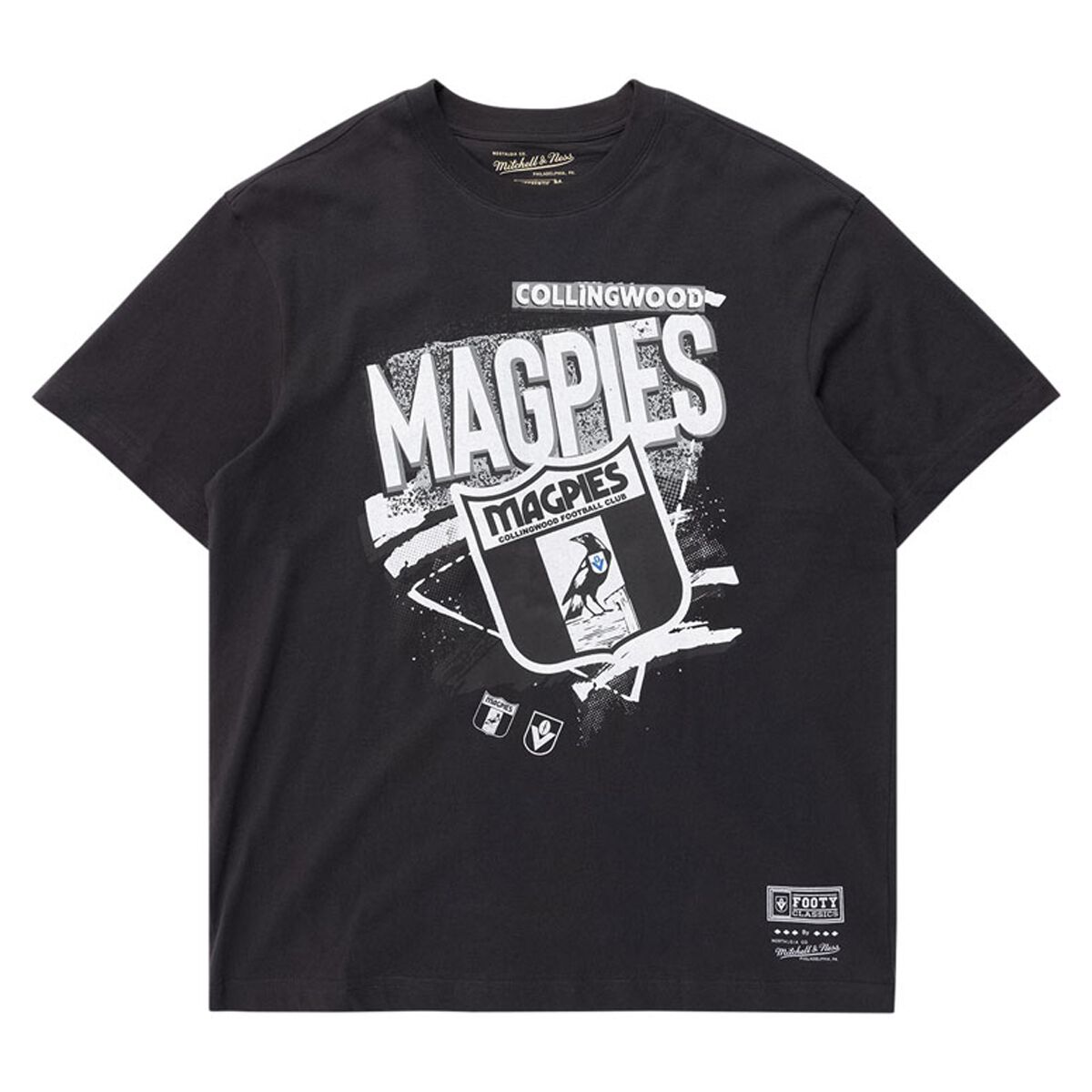 Collingwood Magpies Mens 2025 Abstract Logo Tee