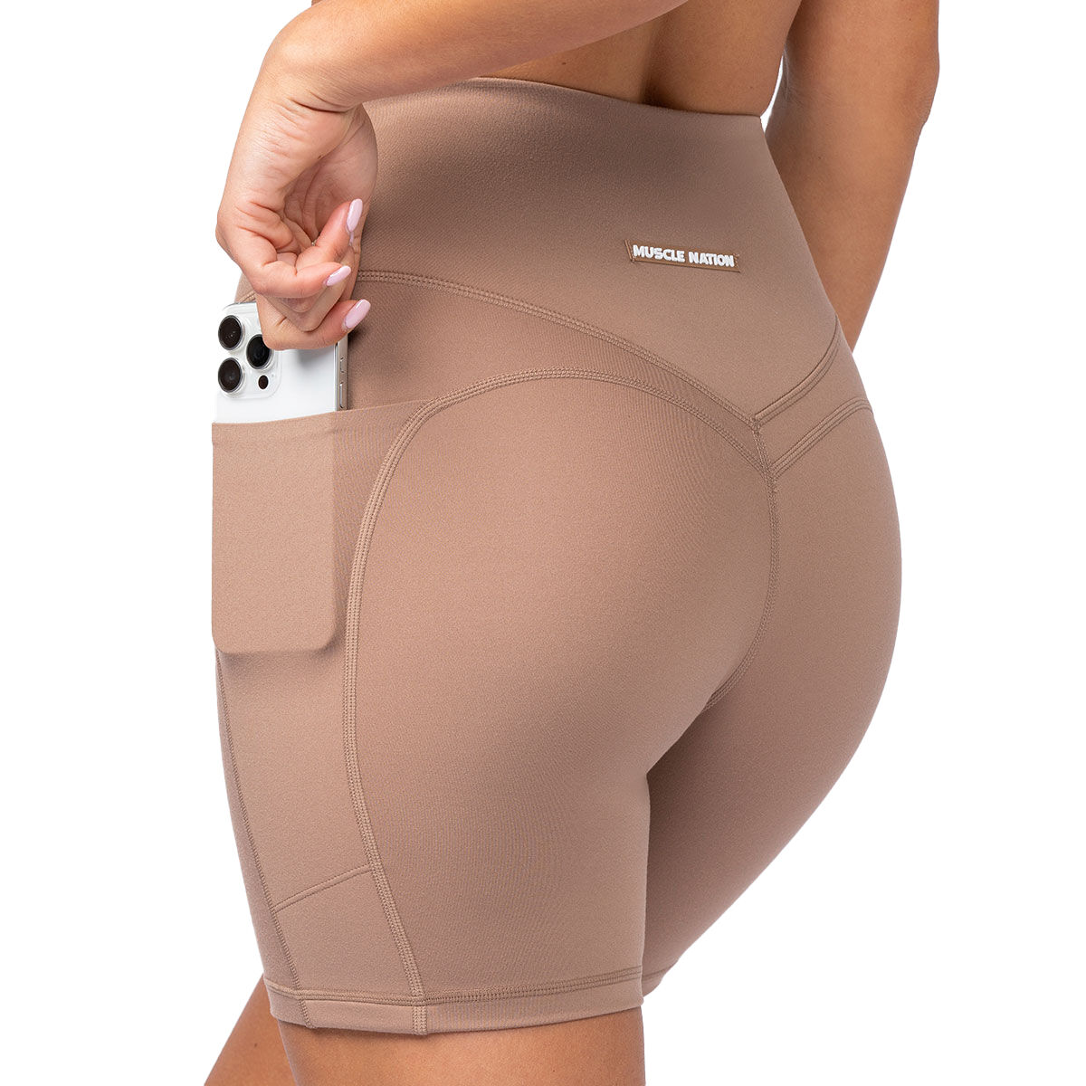 Muscle Nation Womens Shaper Pocket Biker Tights