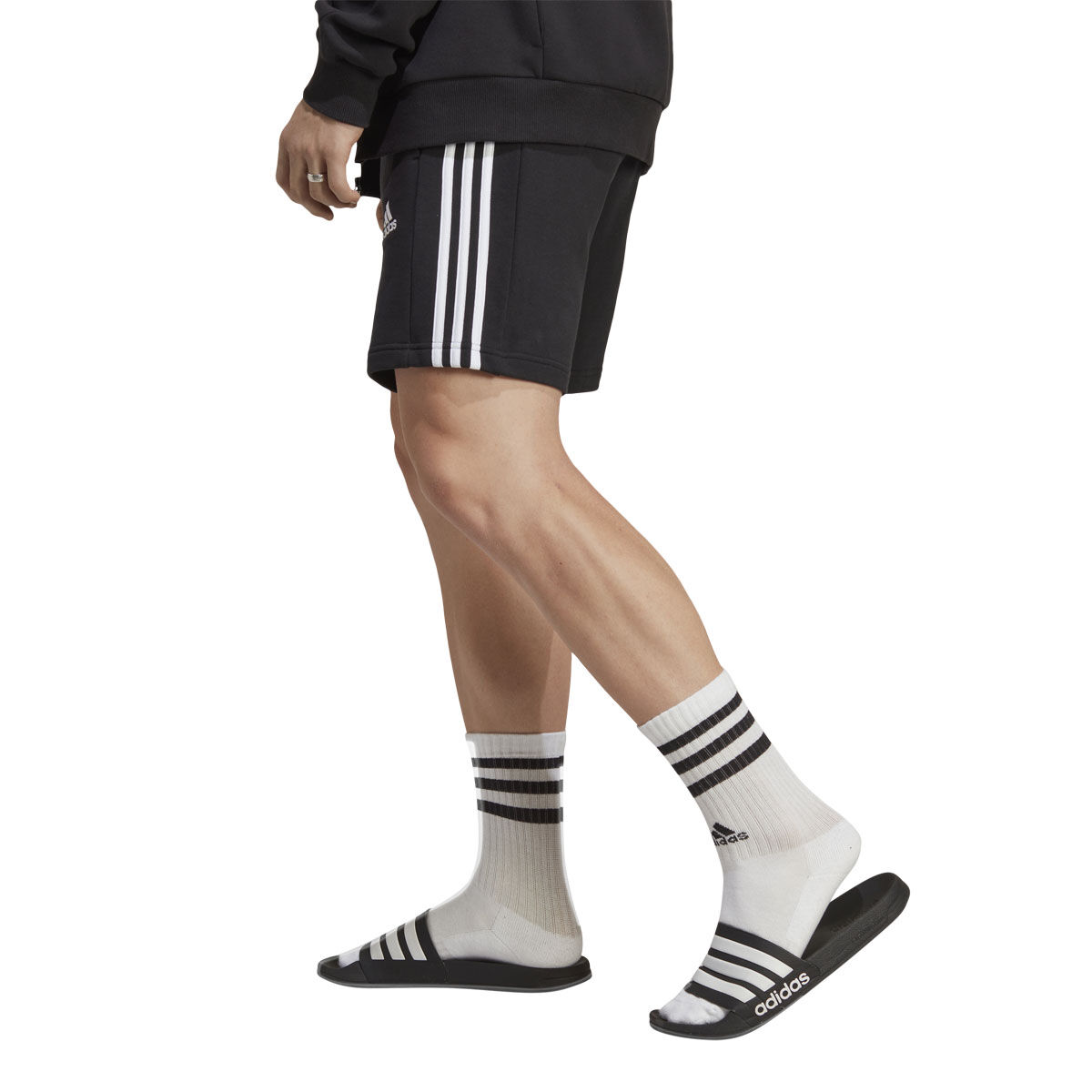 adidas Mens Essentials 3-Stripes French Terry Shorts