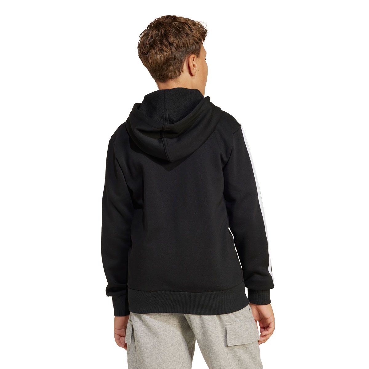 adidas Junior Essentials Fleece 3-Stripes Full Zip Hoodie