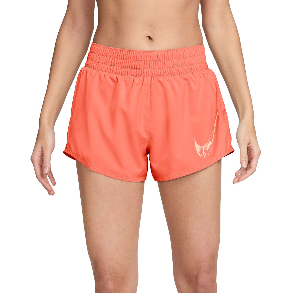 Nike Womens One Swoosh Dri-FIT Brief-Lined Graphic Shorts