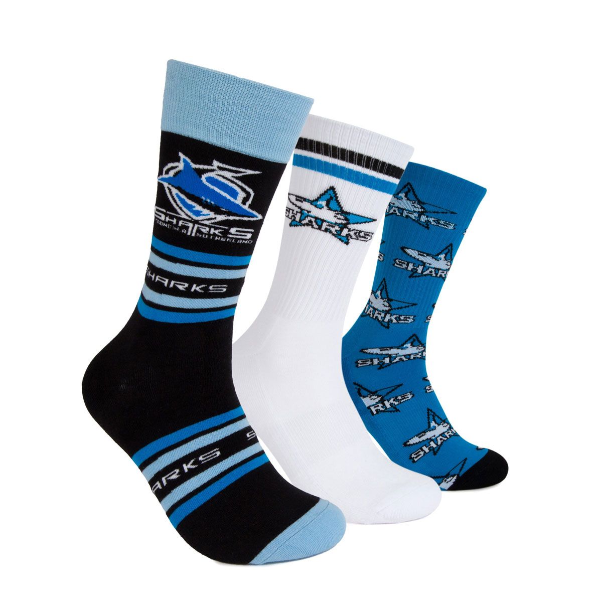 Cronulla-Sutherland Sharks 3 Pack Sock Gift Pack