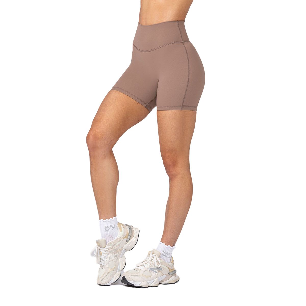 Muscle Nation Womens Aura Peachy Midway Shorts