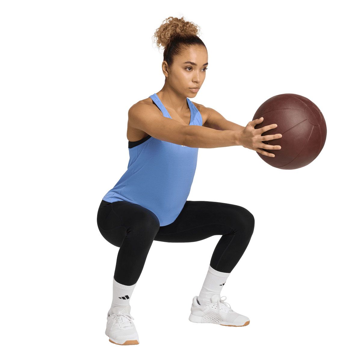 adidas Womens Train Essentials Minimal Branding Racerback Tank