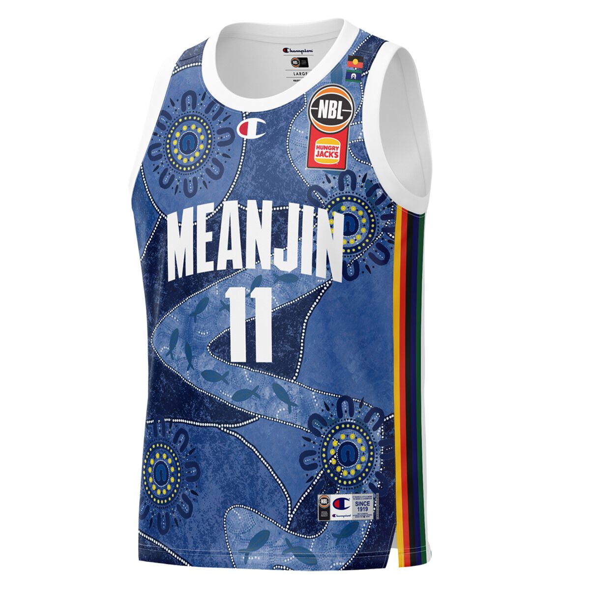 Brisbane Bullets Mens Rocco Zikarsky 2024/25 Indigenous Basketball Jersey