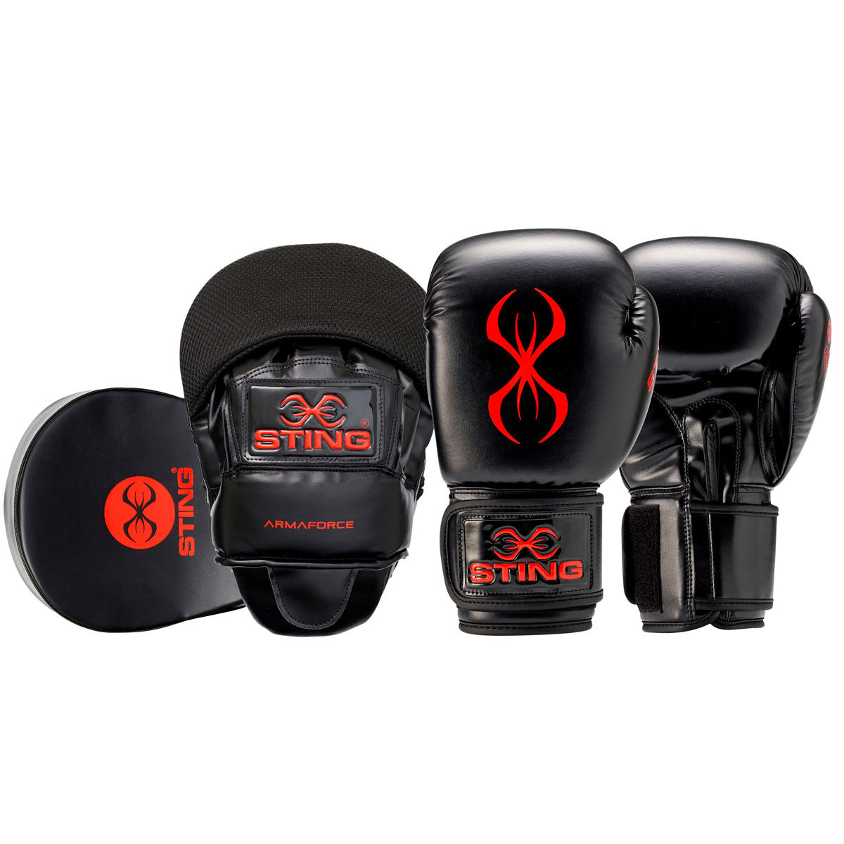 Sting Armaforce Boxing Gloves and Focus Mitt Combo Kit