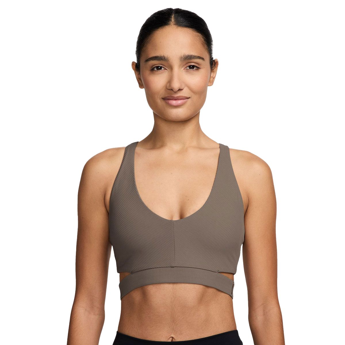 Nike Womens Zenvy Wide Ribbed Light Support Padded Sports Bra