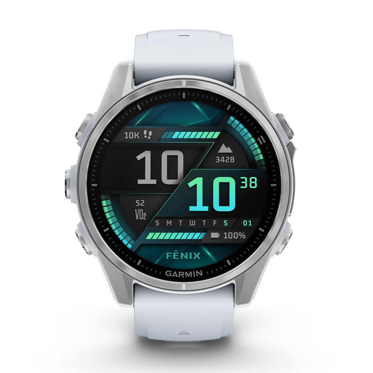 Garmin Fenix 8 43mm AMOLED Glass Watch - Whitestone