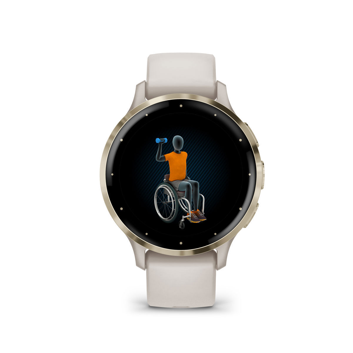 Garmin Venu 3S Watch - Ivory/Soft Gold