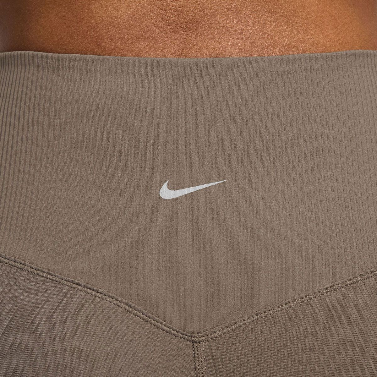 Nike Womens Zenvy Cutout High Rise Ribbed Flare Leggings