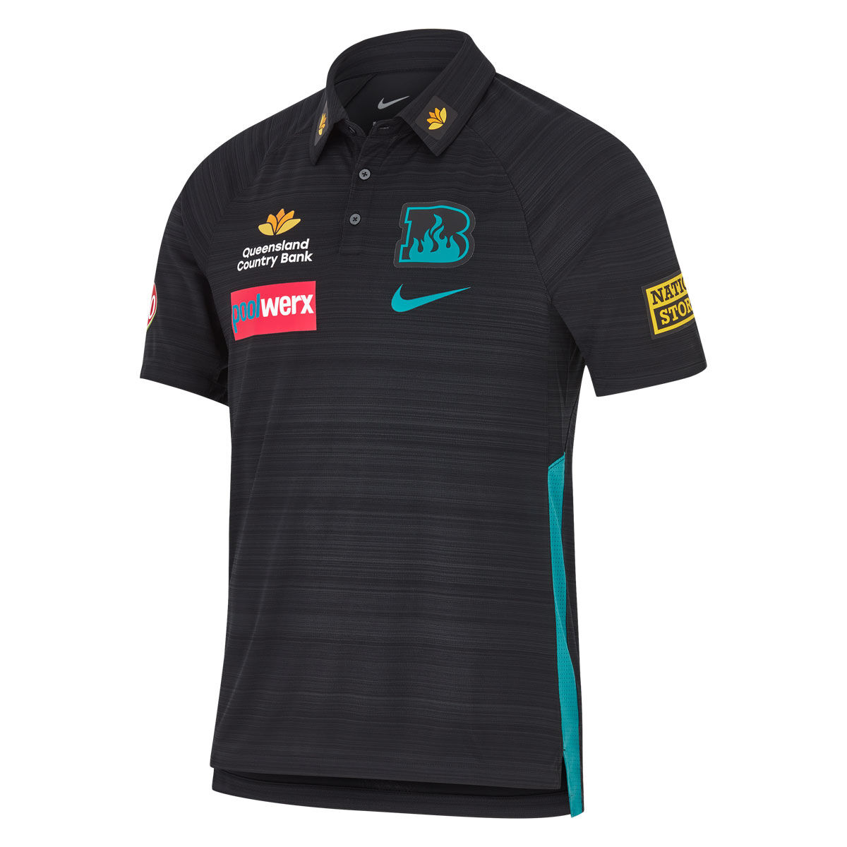 Brisbane Heat 2024/25 Mens Media Polo Black S