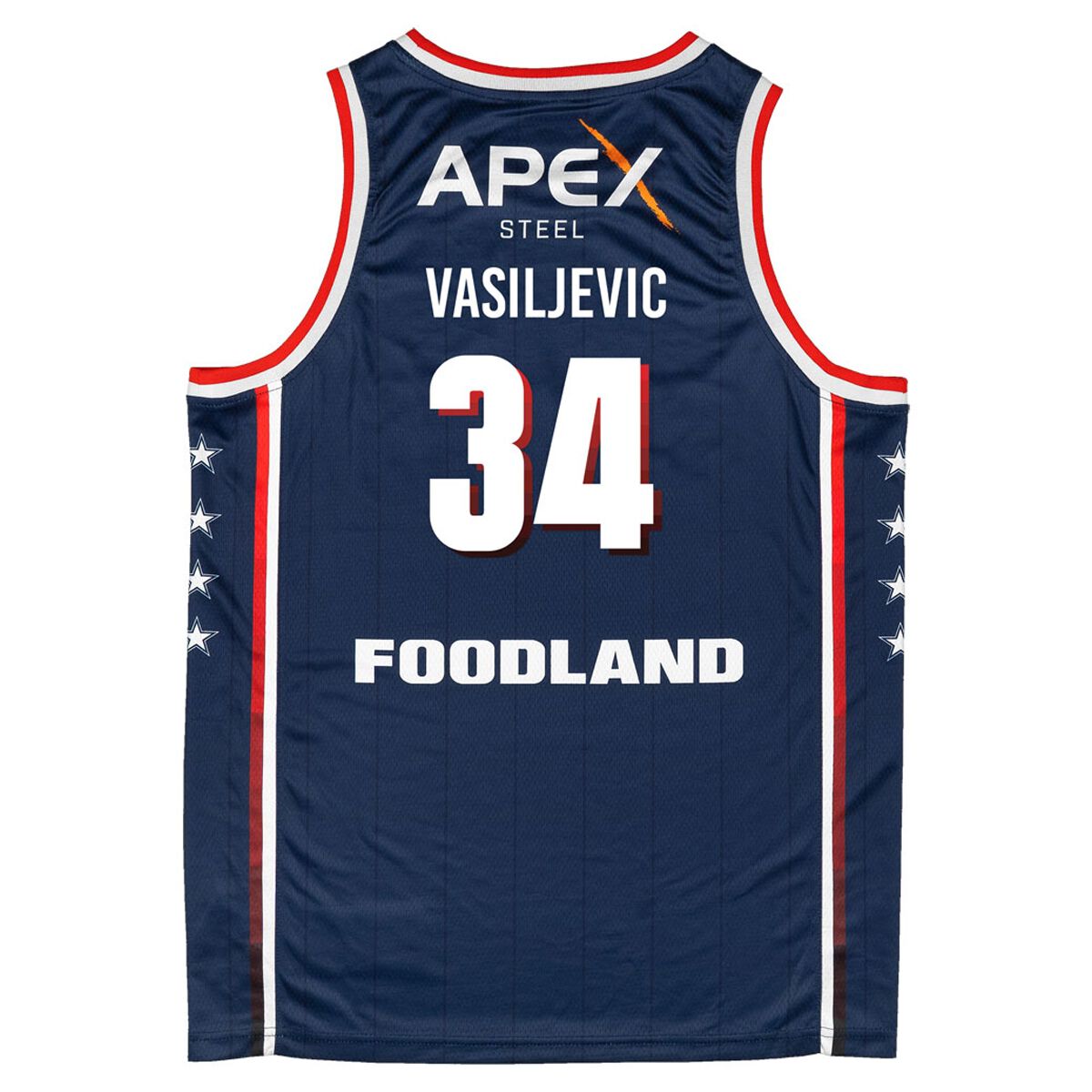 Adelaide 36ers Mens Dejan Vasiljevic 2025/26 Home Basketball Jersey