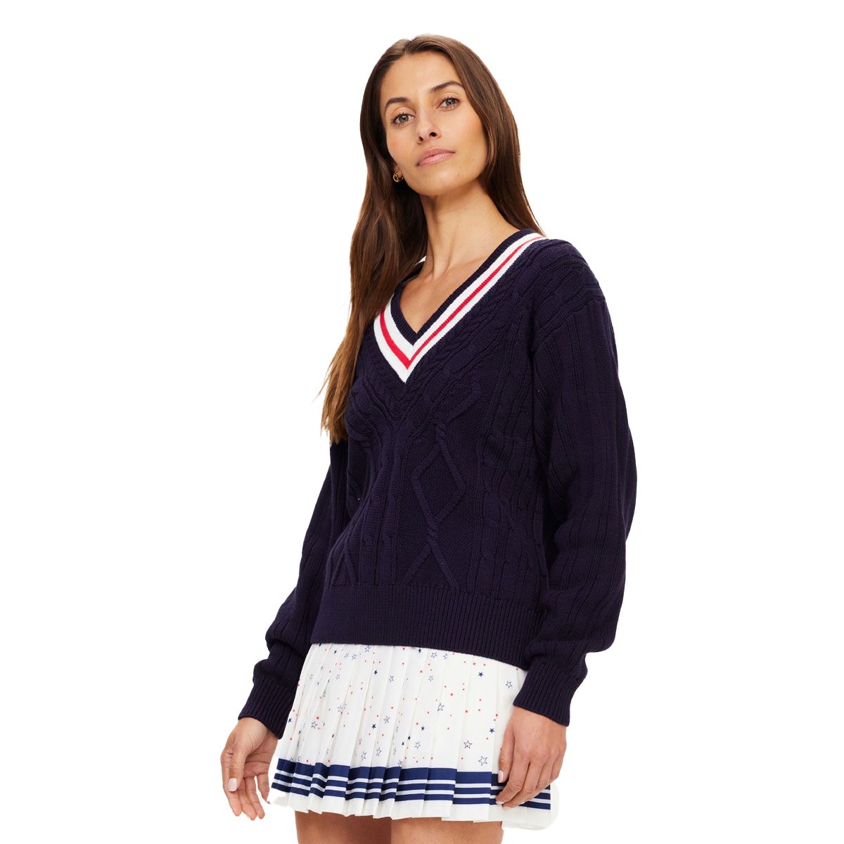 The Upside Womens Renshaw Josette V-Neck Sweater