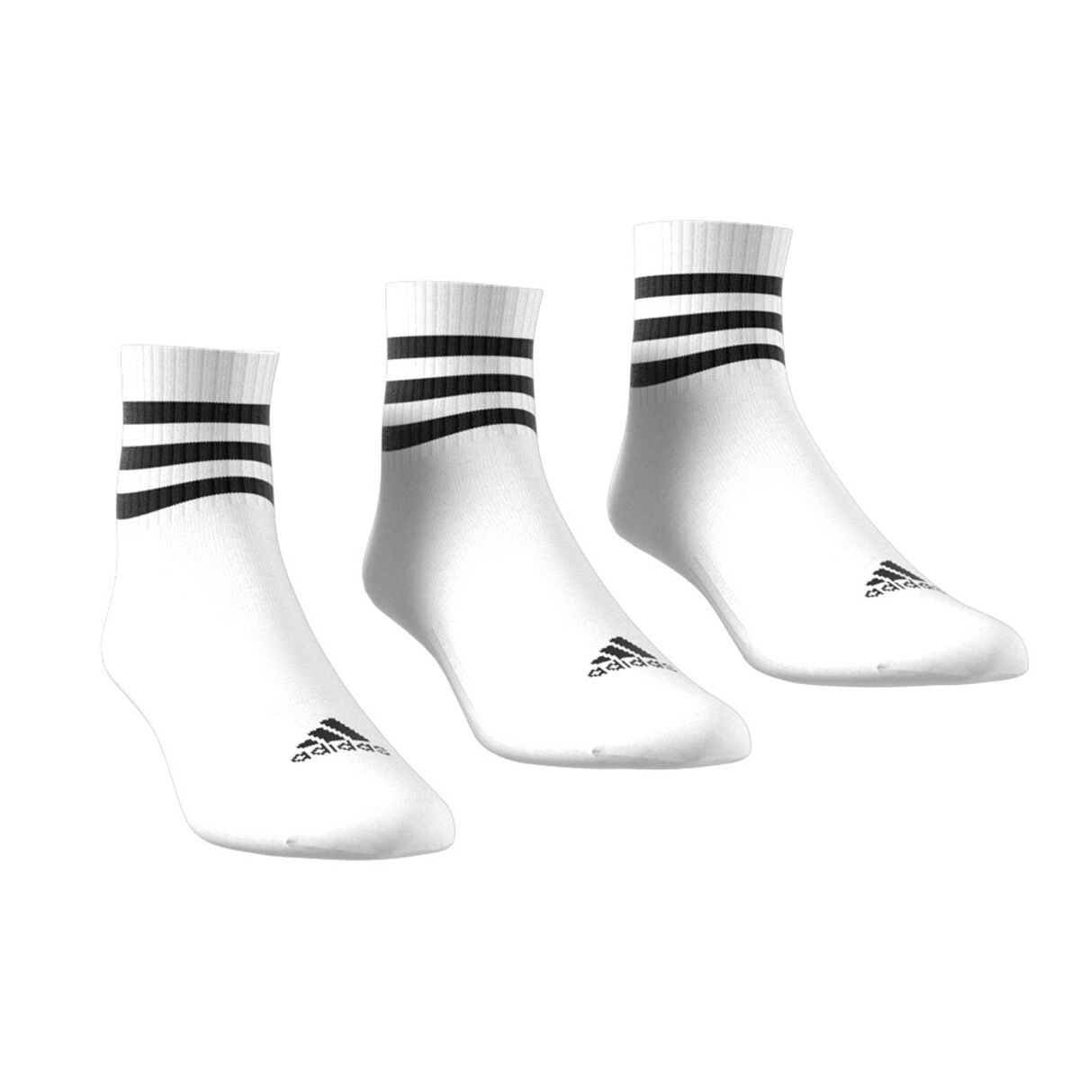 adidas 3-Stripes Cushioned Mid-Cut Socks