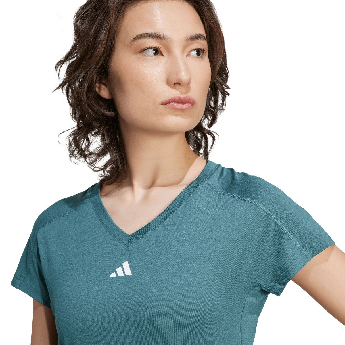 adidas Womens AEROREADY Train Essentials Minimal Branding V-Neck Tee