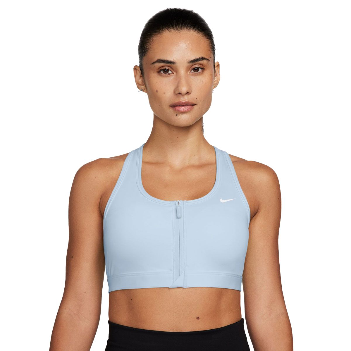 Nike Womens Swoosh Dri-FIT Medium Support Padded Front Zip Sports Bra