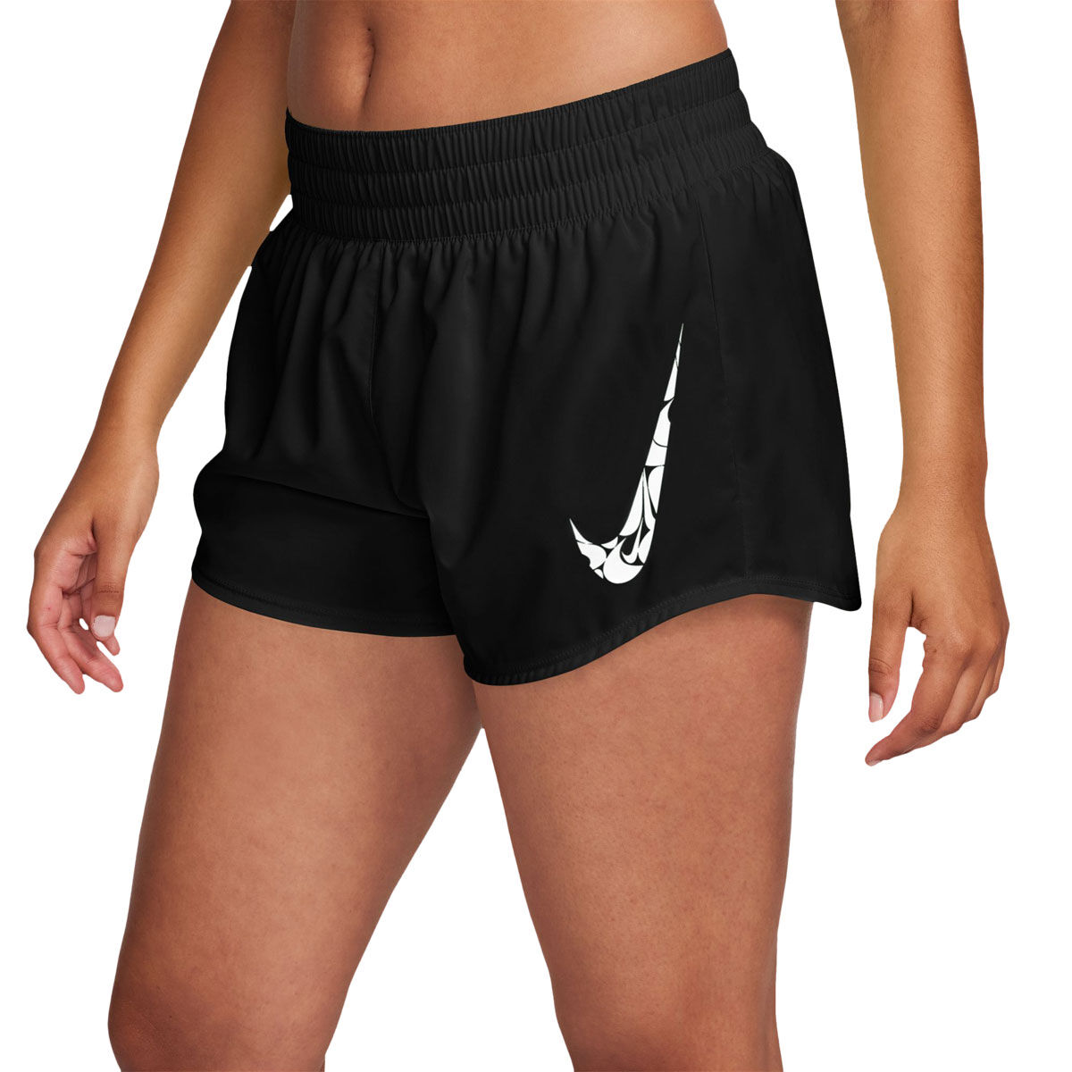 Nike Womens One Dri-FIT Mid Rise 3 Inch Brief-Lined Shorts