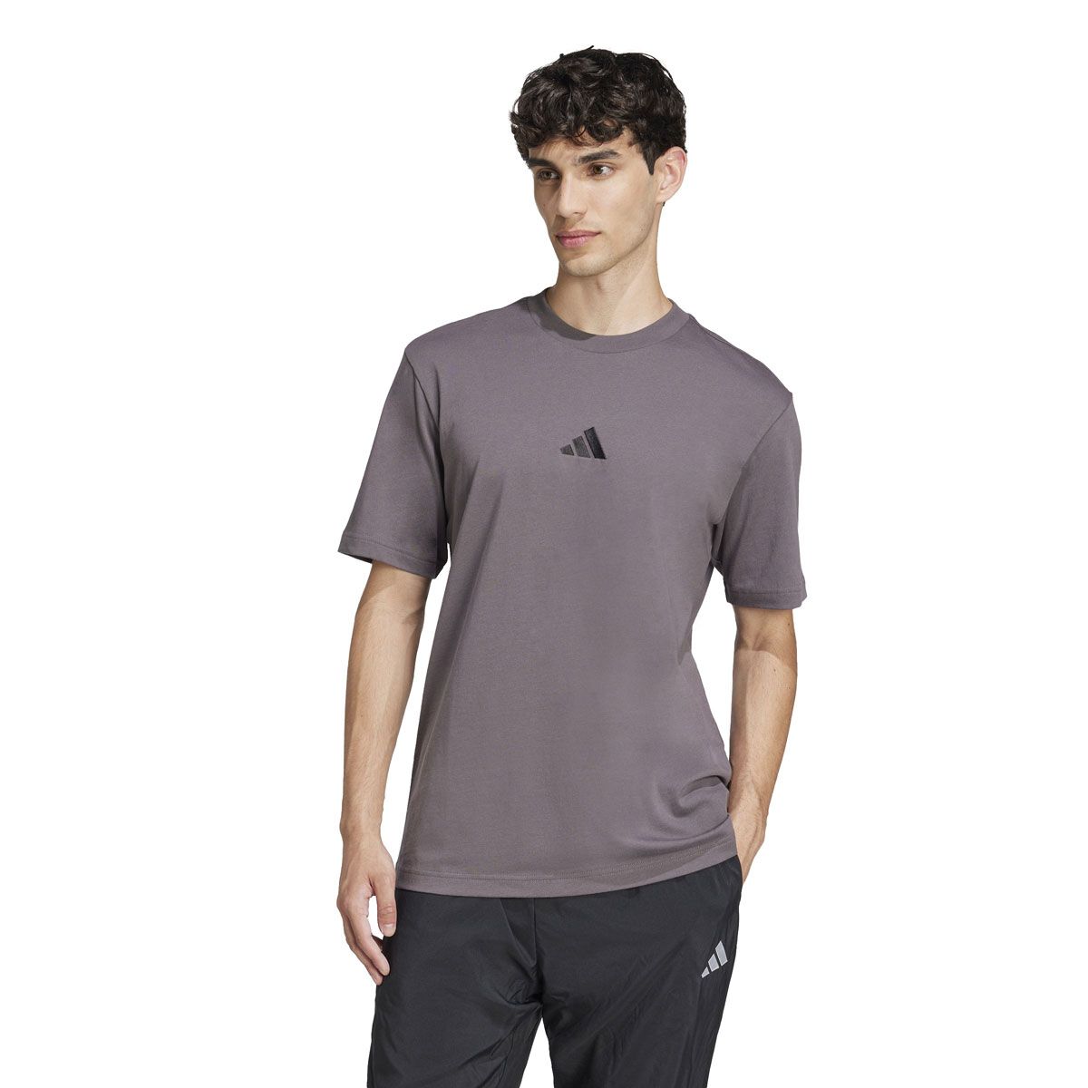 adidas Mens Small Logo Single Jersey Tee