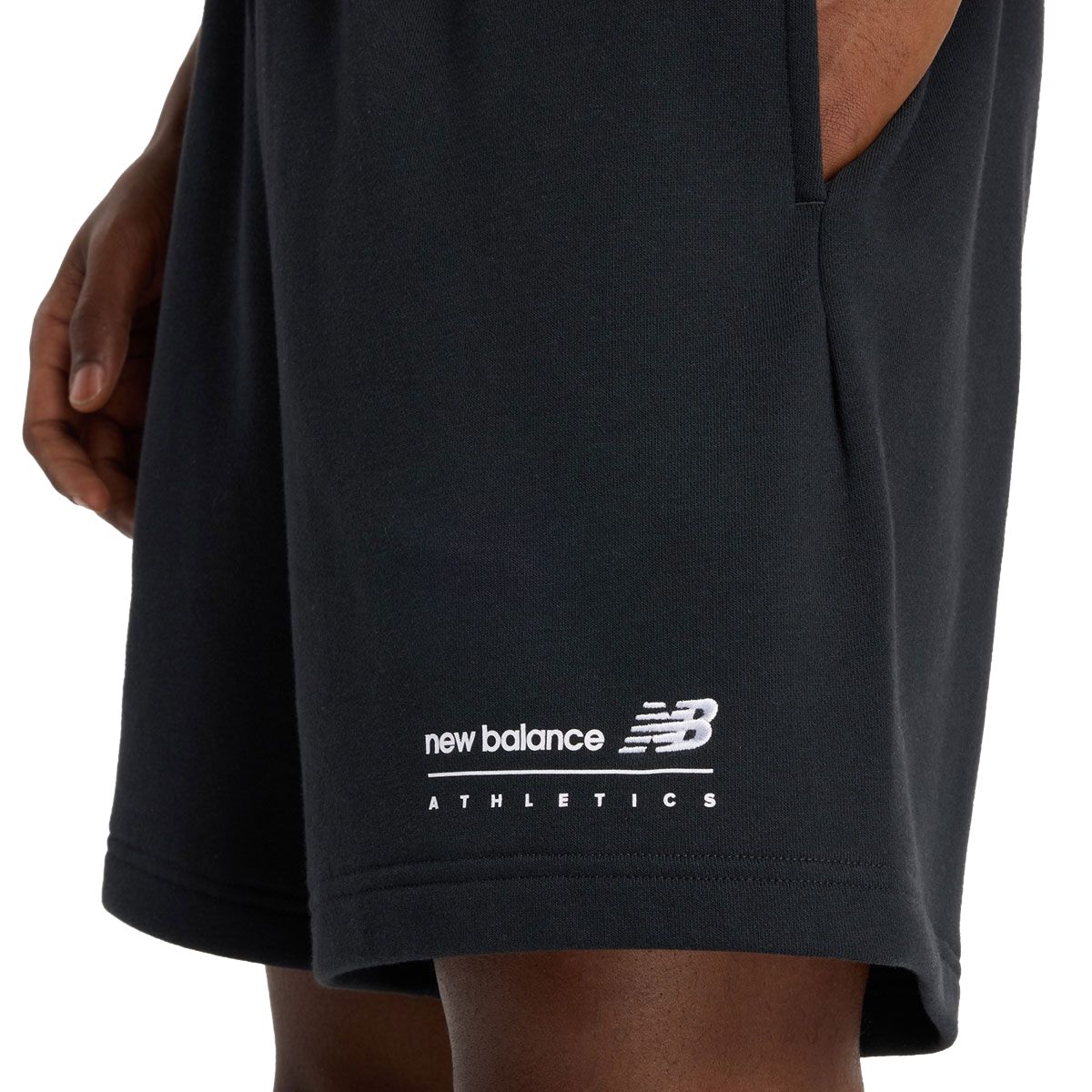 New Balance Mens Linear Graphic French Terry Shorts