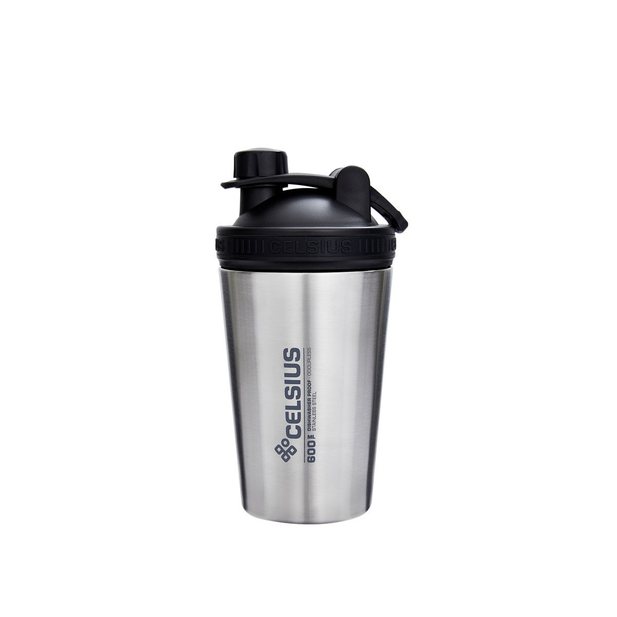 Celsius Stainless Steel 600ml Shaker Bottle