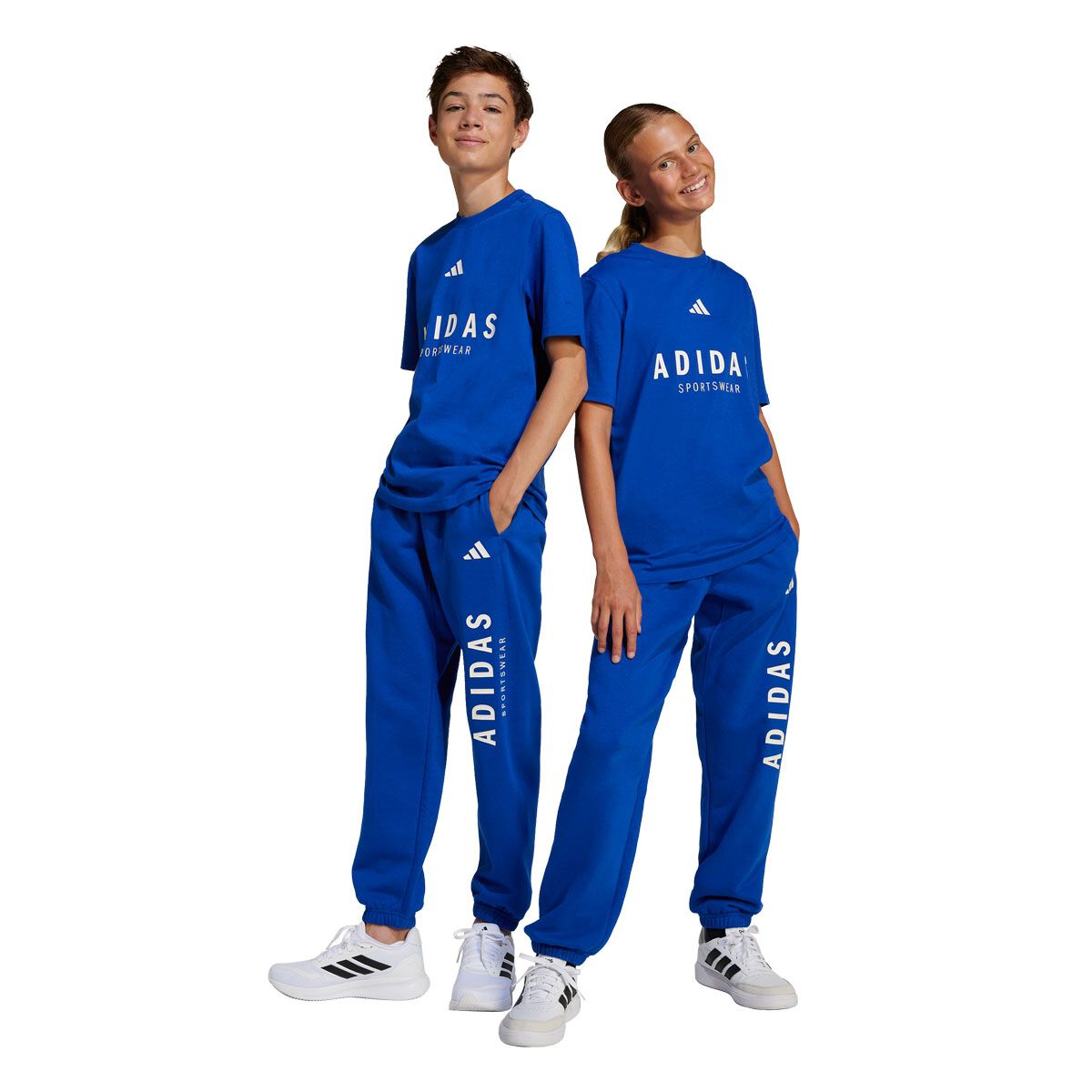 adidas Junior All Season Fleece Graphic Track Pants