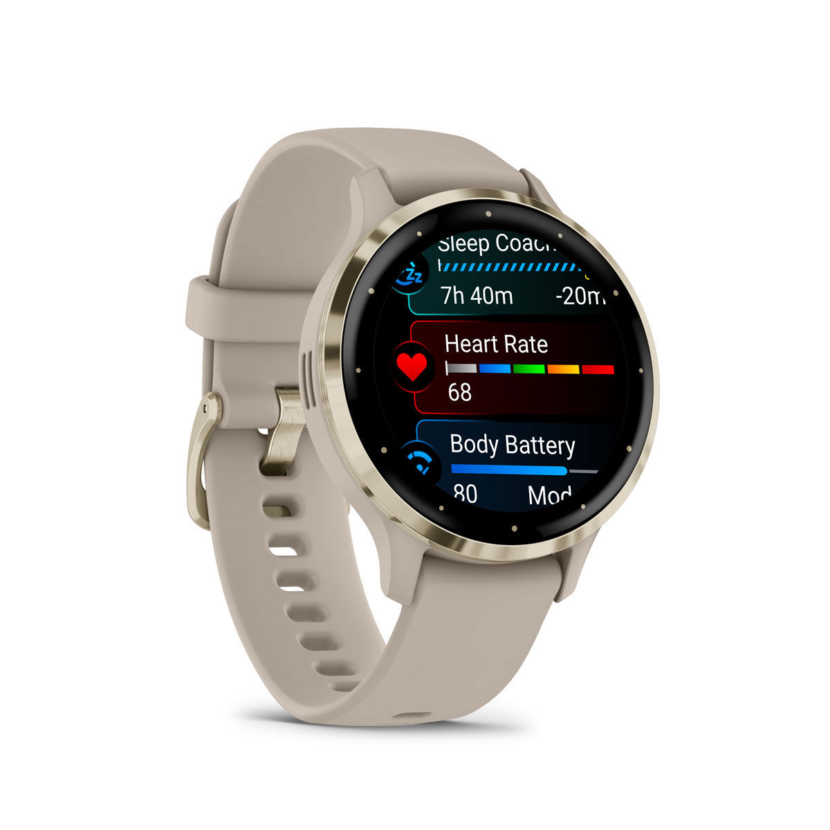 Garmin Venu 3S Watch - French Gray/Soft Gold