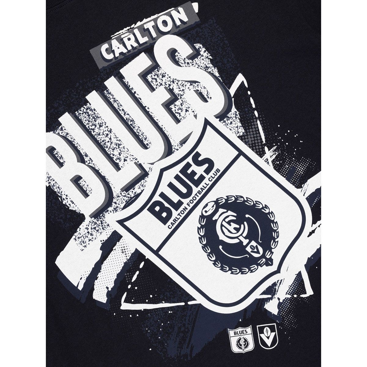 Carlton Blues Mens 2025 Abstract Logo Tee