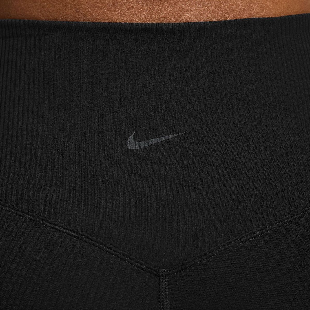 Nike Womens Zenvy Cutout High Rise Ribbed Flare Leggings