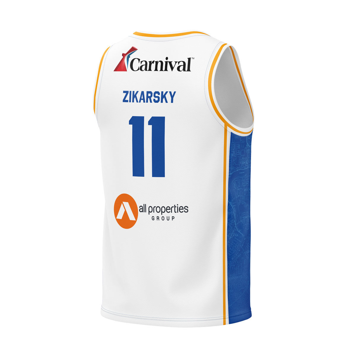 Brisbane Bullets Mens Rocco Zikarsky Away 2024 Basketball Jersey