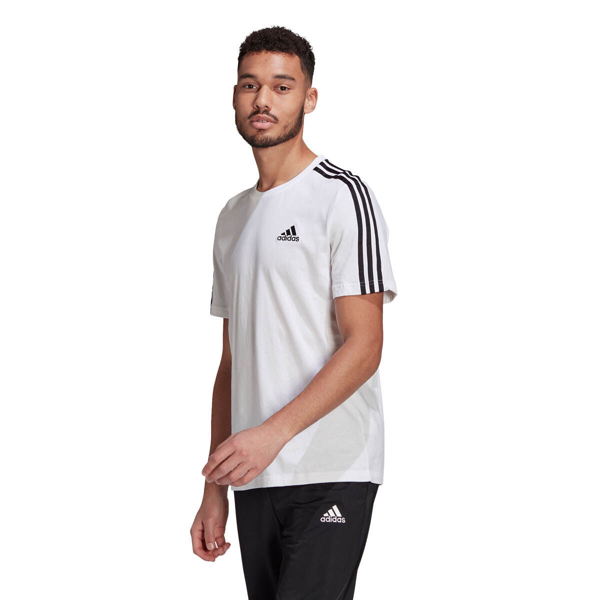 adidas Mens Essentials 3-Stripes Tee