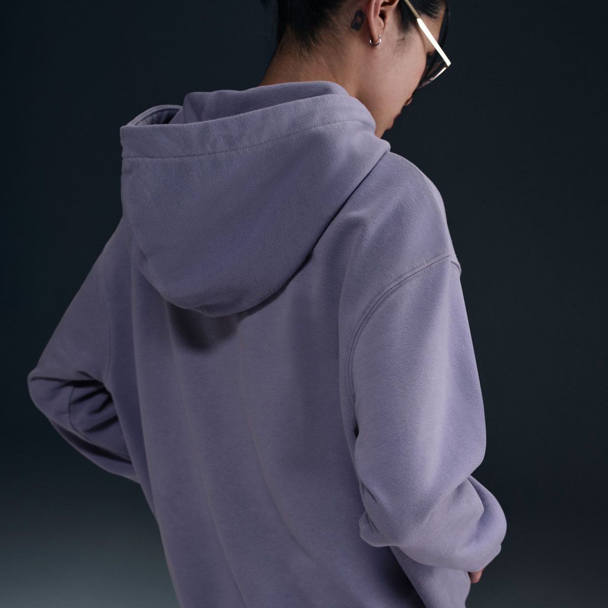 Nike Womens Phoenix Fleece French Terry Oversized Washed Pullover Hoodie