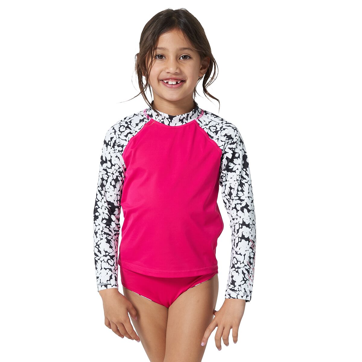 Tahwalhi Little Girls Daisy Burst Long Sleeve Sun Top