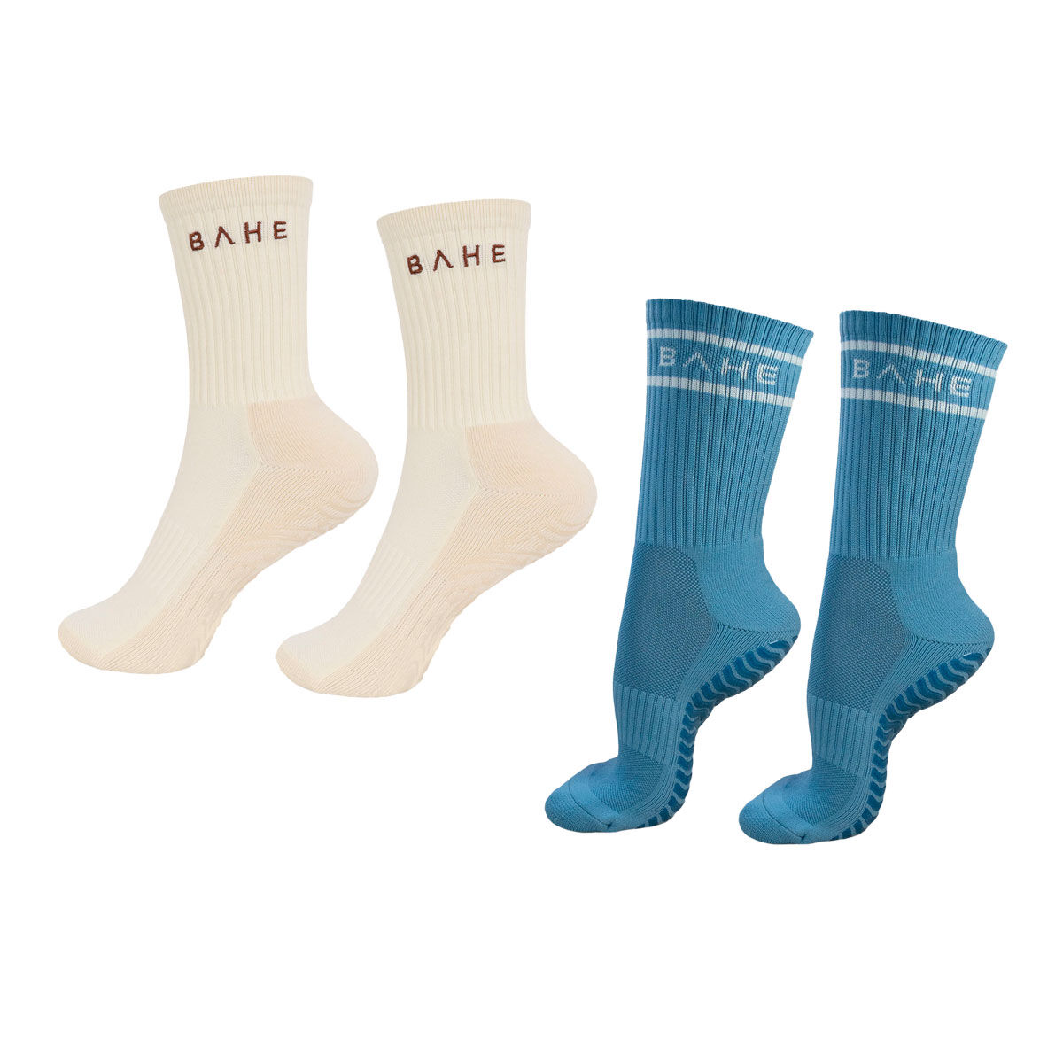 Bahe Grippy Crew Socks 2 Pack