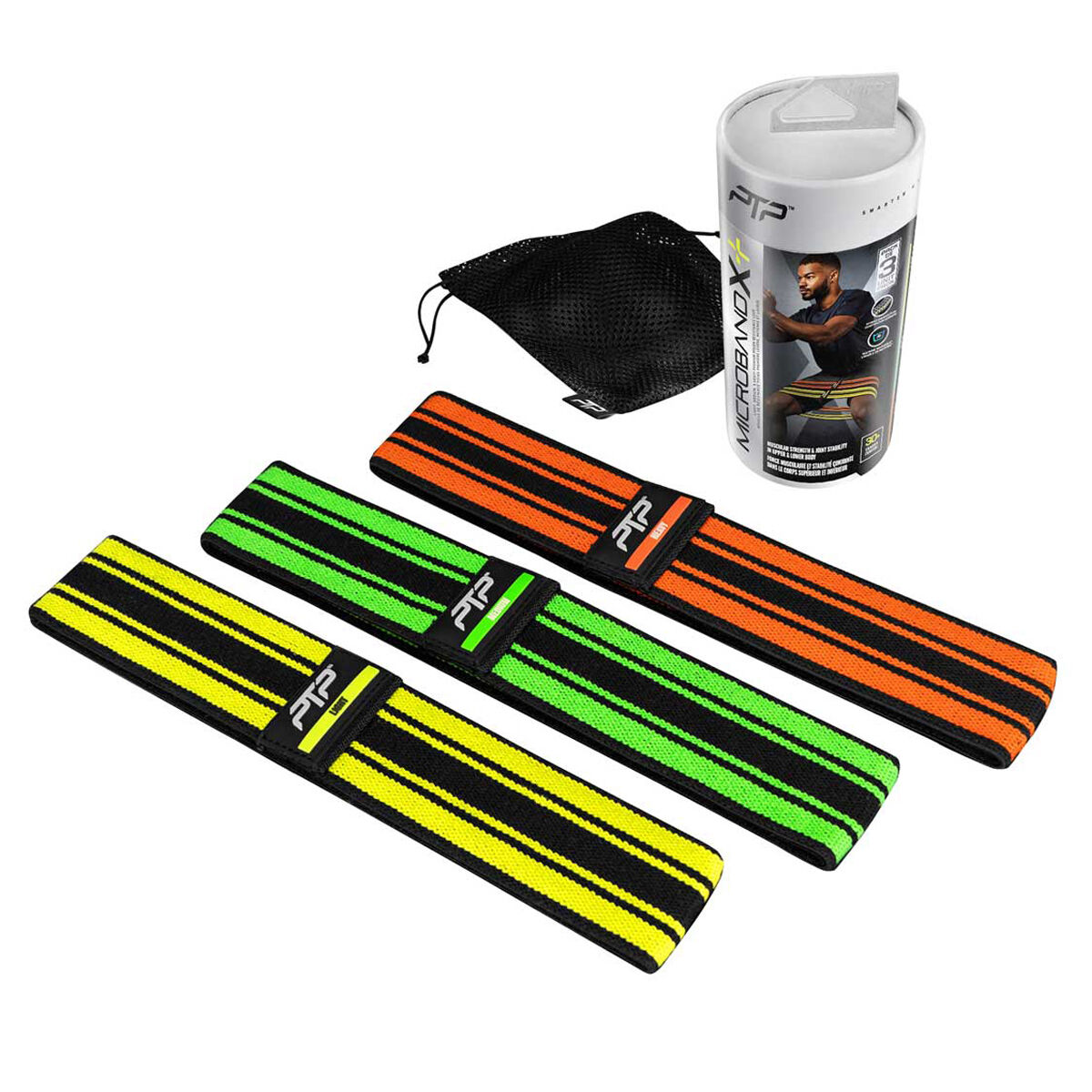 PTP MicroBand X+ 3 Pack Resistance Bands