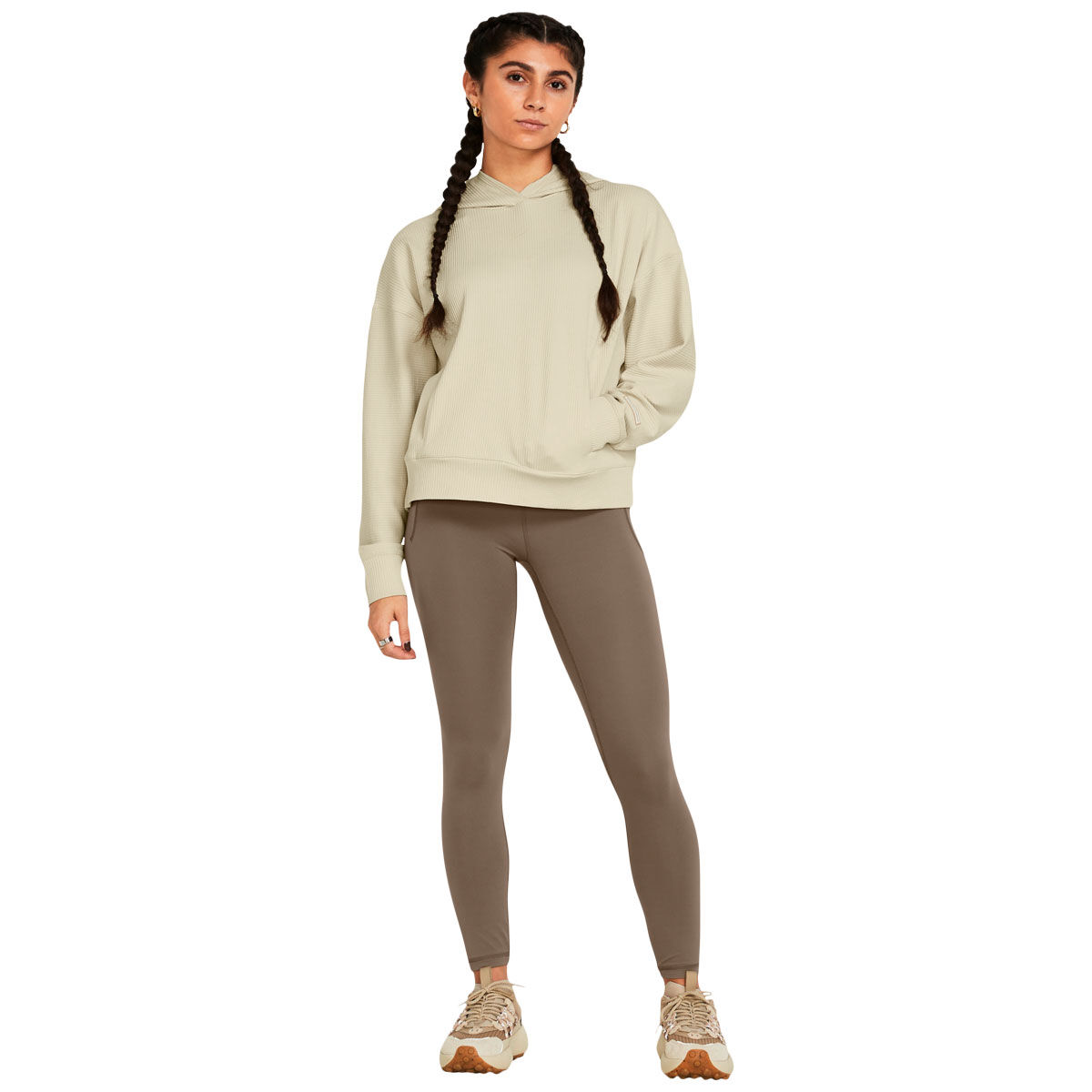 Under Armour Womens Journey Rib Oversized Pullover Hoodie