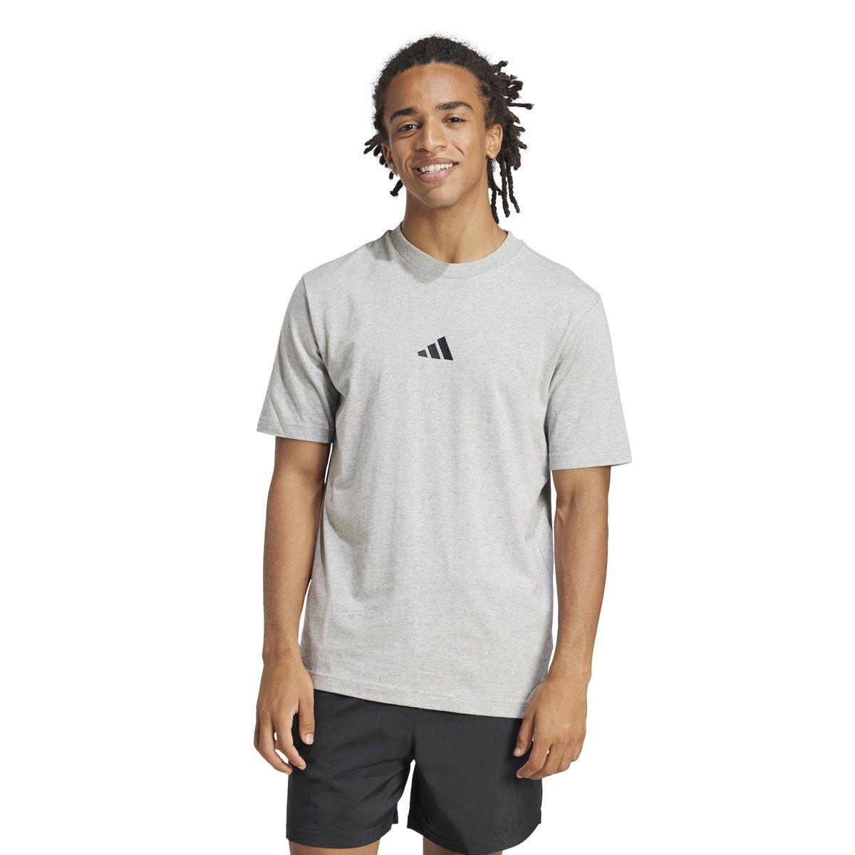 adidas Mens Essentials Small Logo Single Jersey Tee