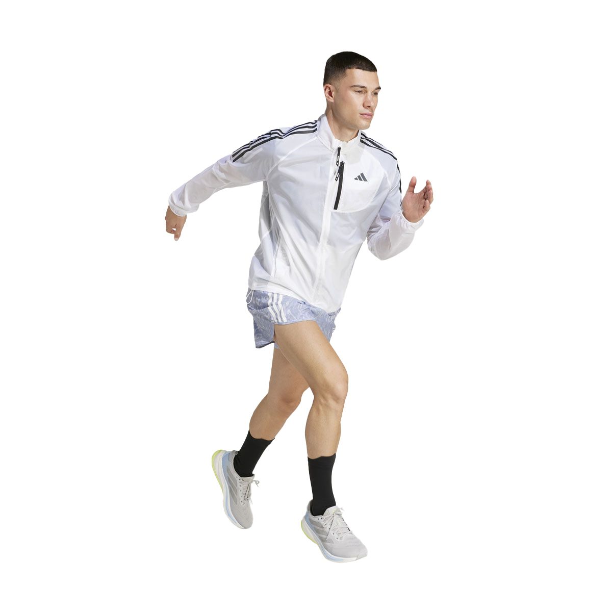 Adidas Mens Own the Run 3 Stripes Packable Jacket